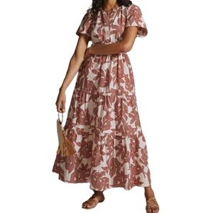 Anthropologie XS The Somerset Maxi Floral Print Dress